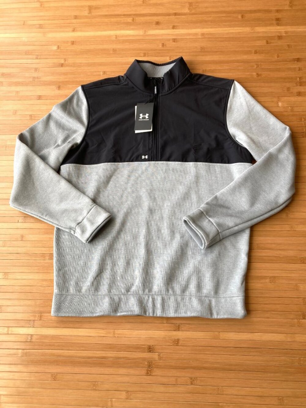 Under Armour Golf Drive Storm Sweater Fleece Pullover Mens Medium M Grey NWT